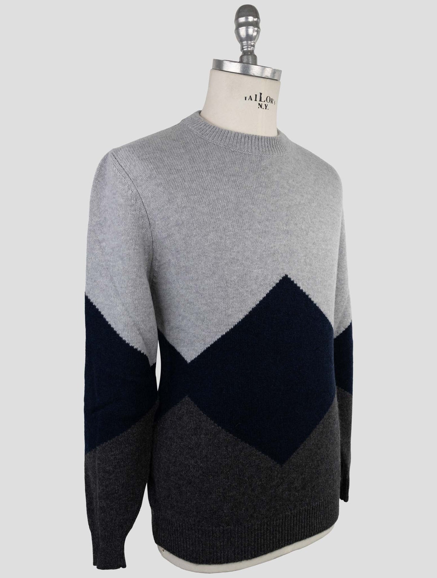 Kiton Multicolor Cashmere Silk Sweater Crewneck