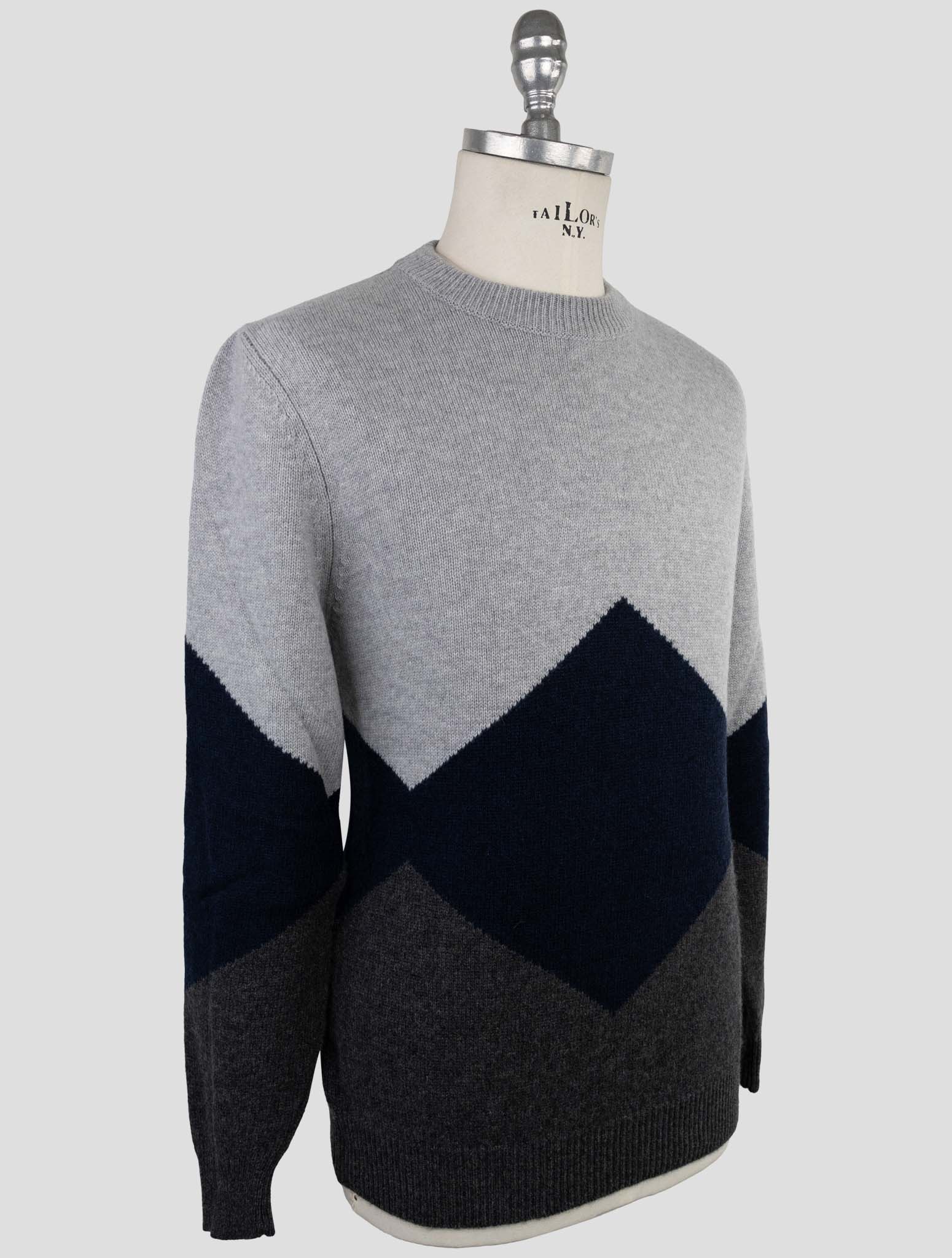 Kiton Multicolor Cashmere Silk Sweater Crewneck