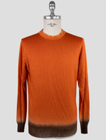 Kiton Orange Brown Cashmere  Silk Sweater Crewneck
