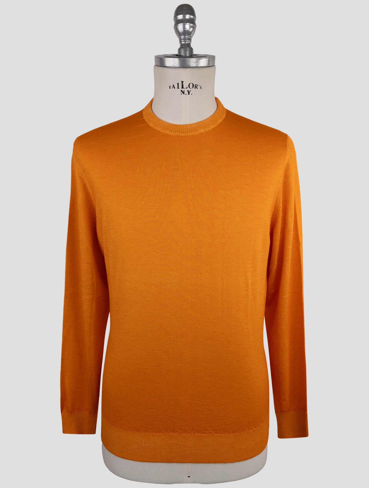 Kiton Orange Cashmere  Silk Sweater Crewneck