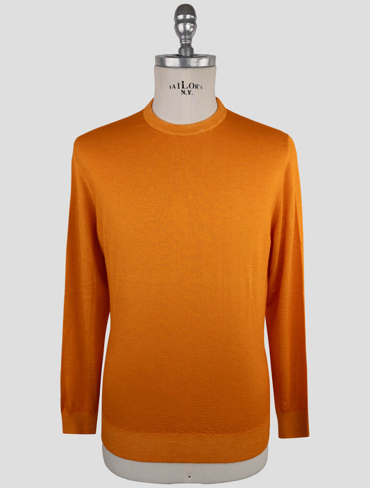 Kiton Orange Cashmere  Silk Sweater Crewneck