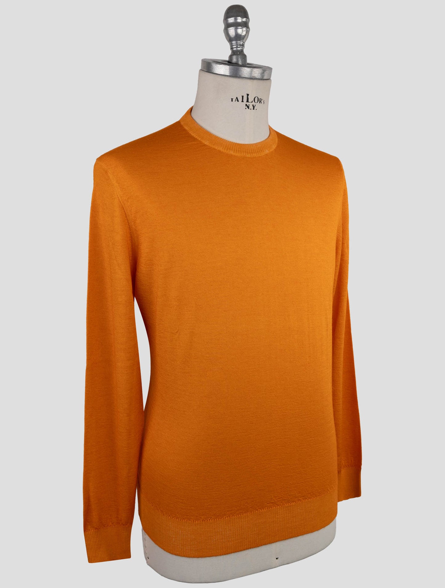 Kiton Orange Cashmere  Silk Sweater Crewneck