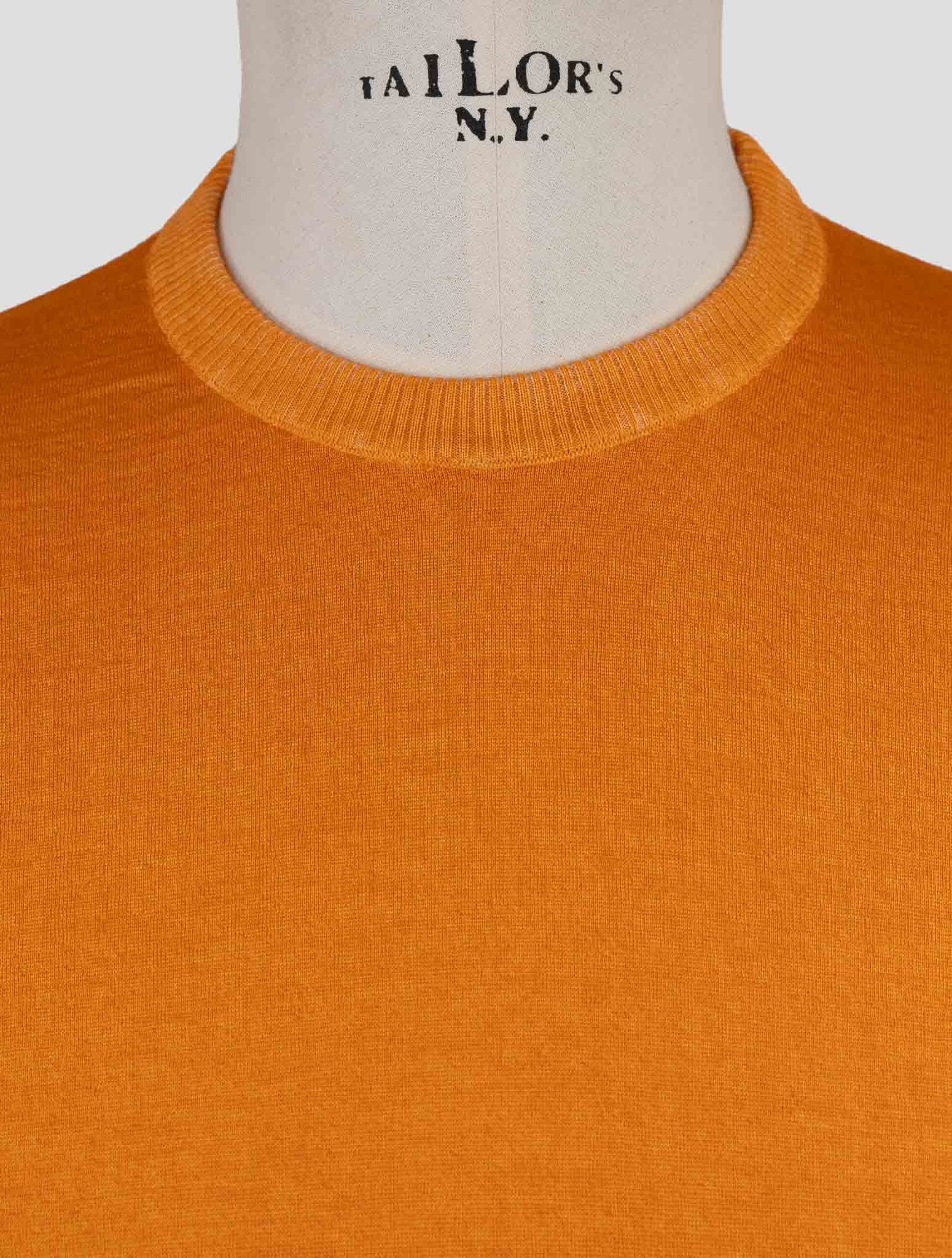Kiton Orange Cashmere  Silk Sweater Crewneck