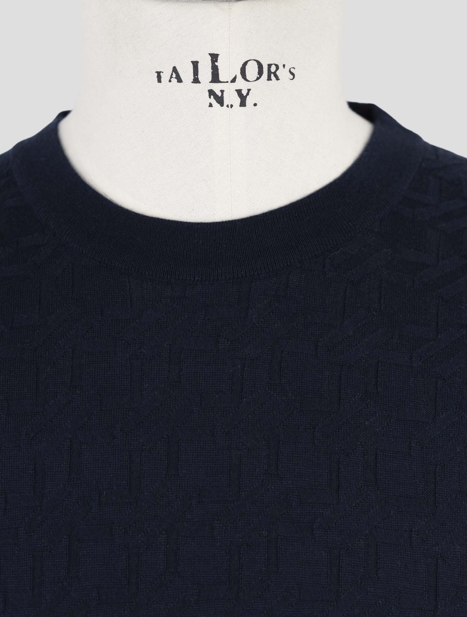Kiton Blue Cotton T-Shirt