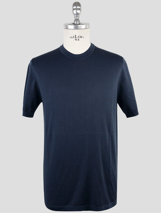 Kiton Blue Cotton T-Shirt
