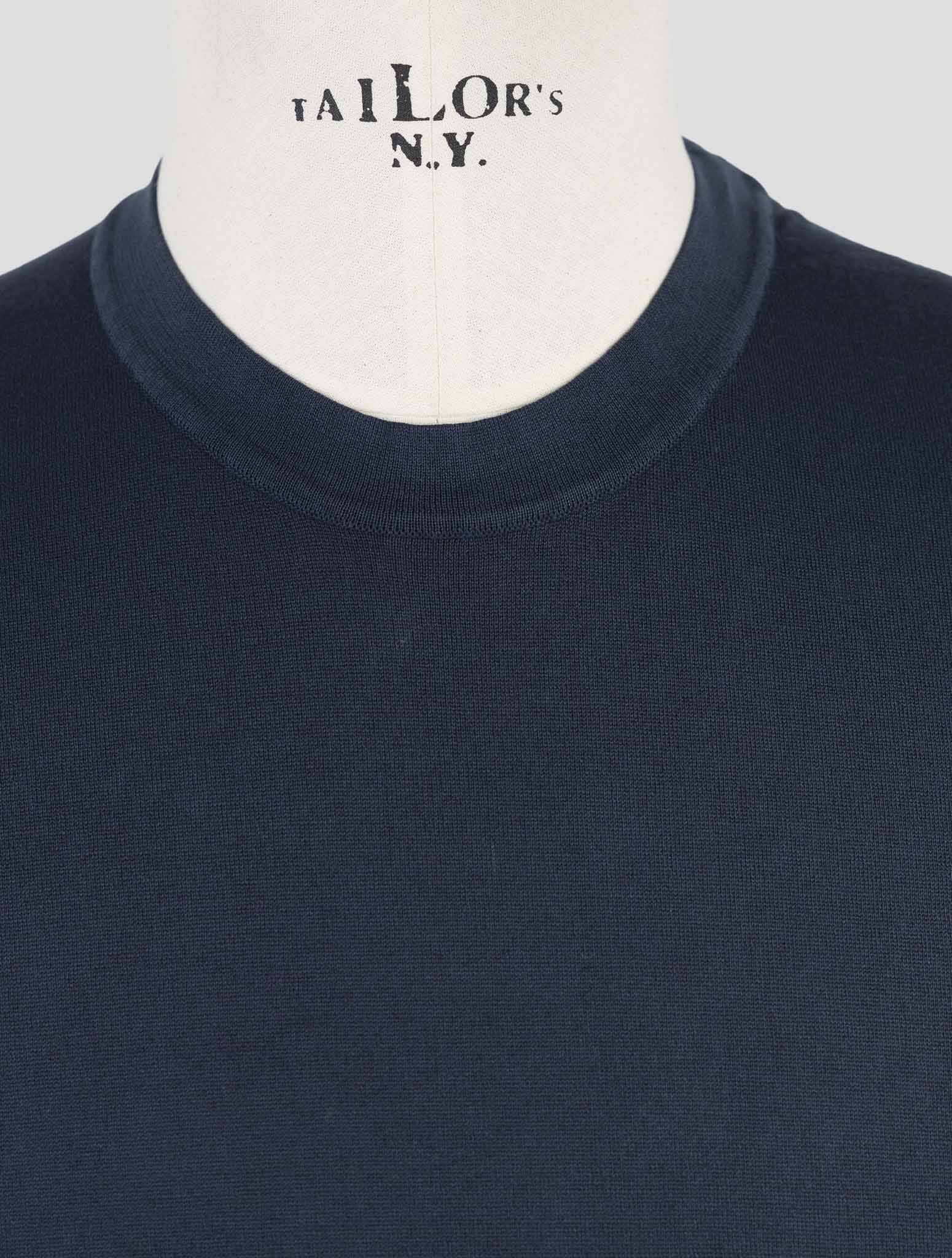 Kiton Blue Cotton T-Shirt