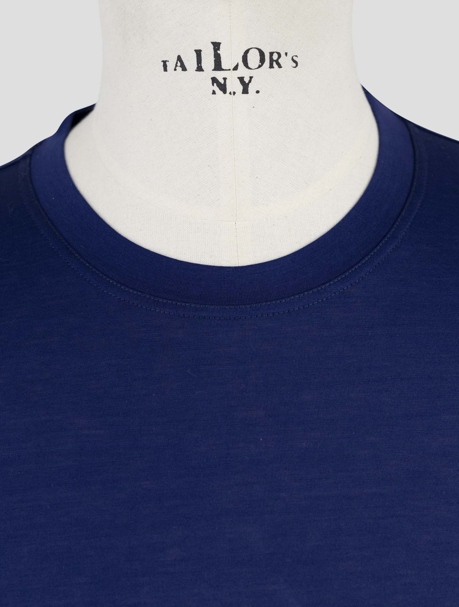 Kiton Blue Cotton T-Shirt