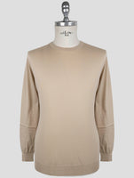 Kiton Beige Cotton Sweater Crewneck