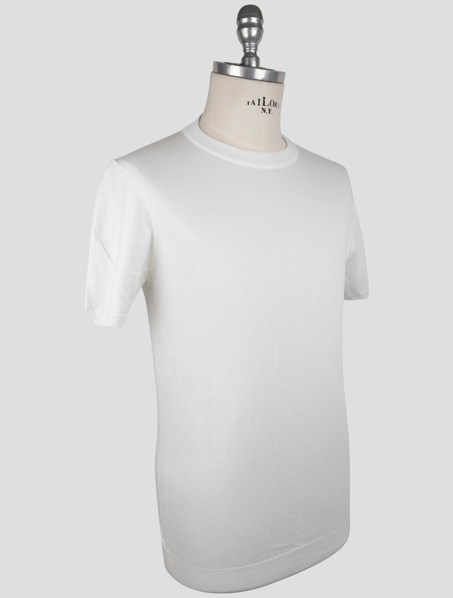 Kiton White Cotton T-Shirt