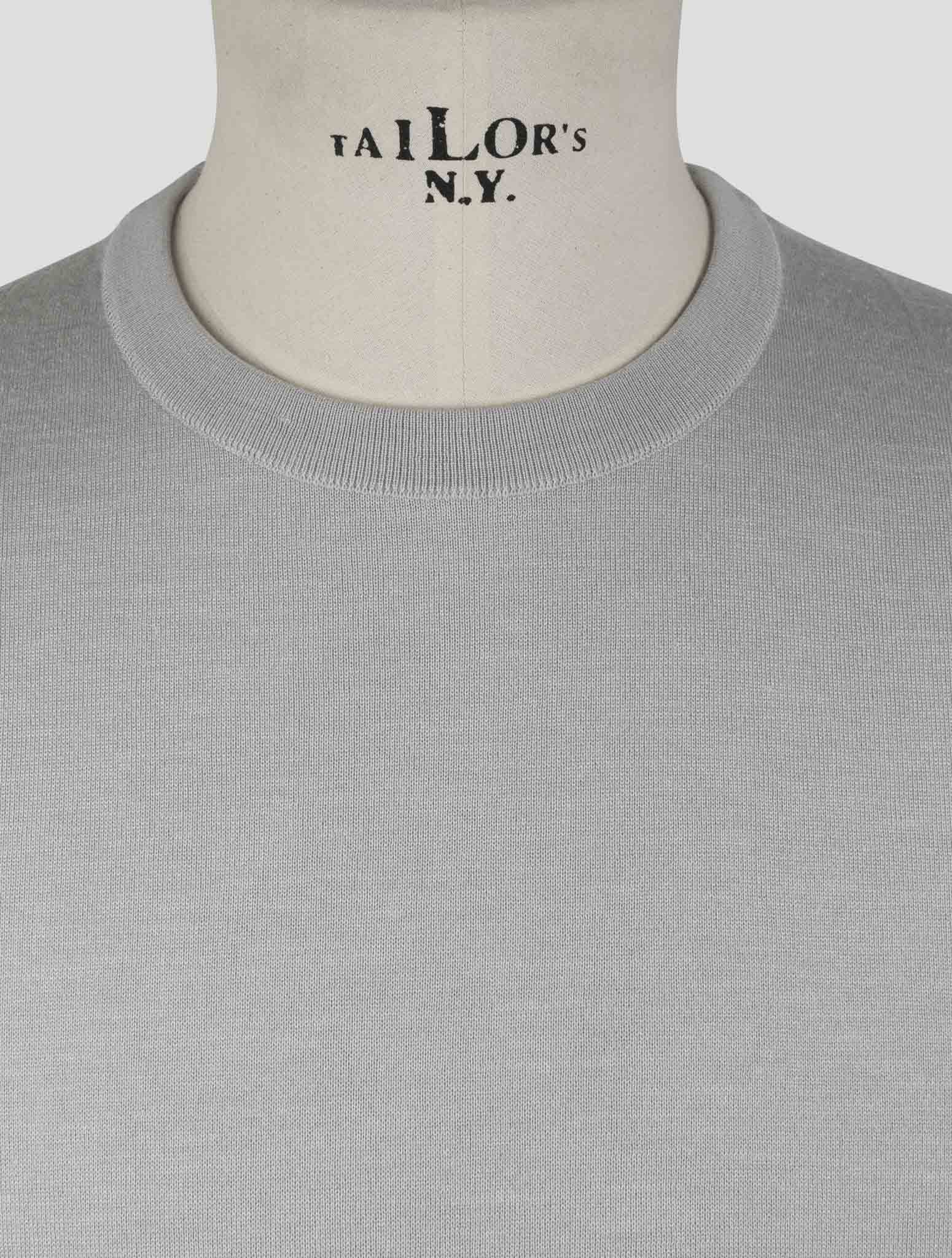 Kiton Gray Silk Cashmere Linen T-Shirt