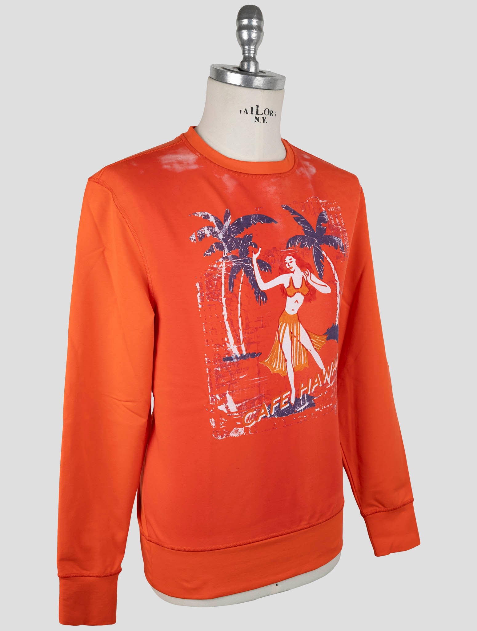 Kiton Red Cotton Ea Sweater Crewneck