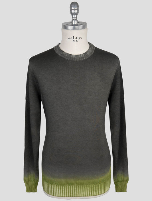 Kiton Brown Cashmere Silk Sweater Crewneck