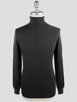 Kiton Gray Cashmere Silk Sweater Turtleneck