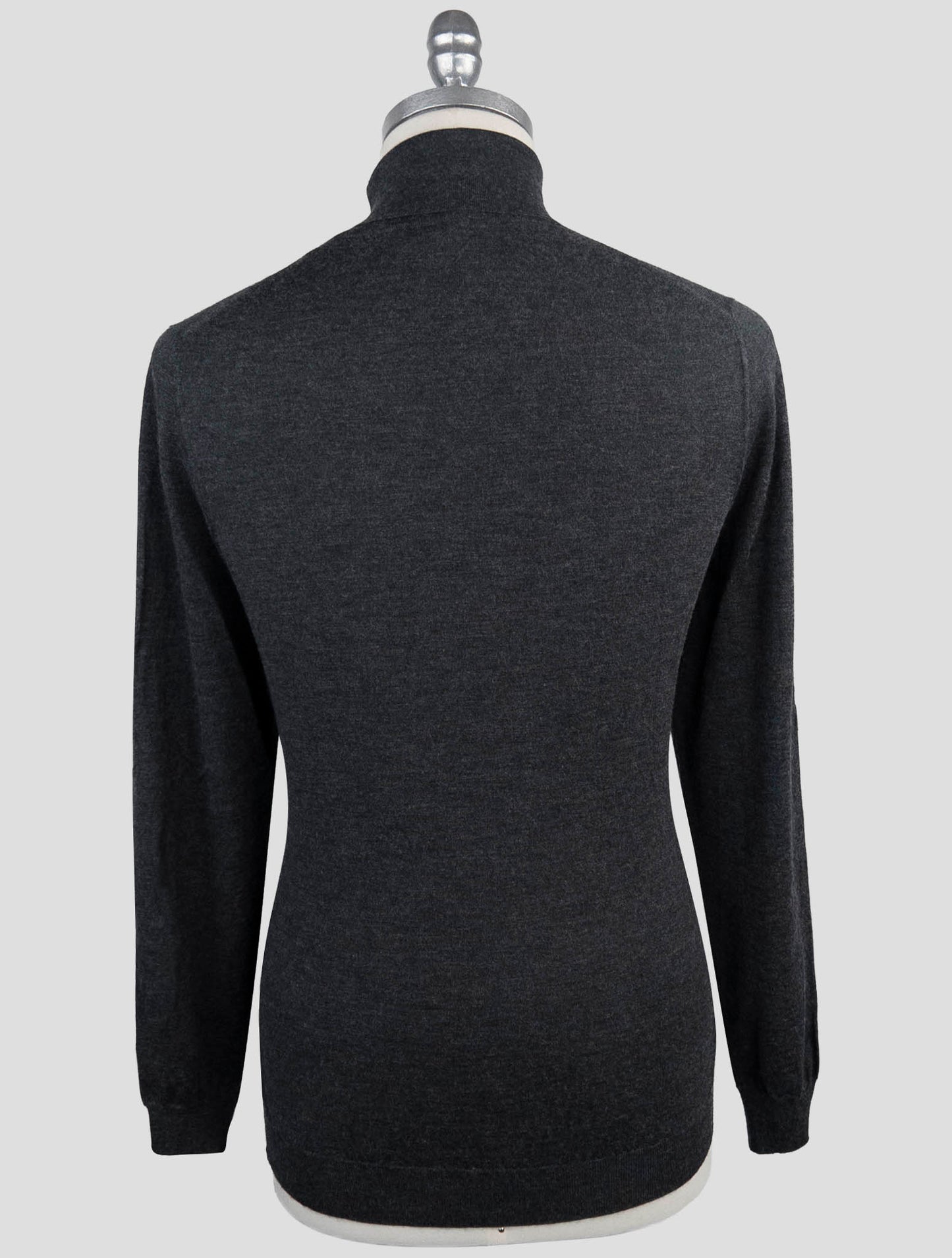 Kiton Gray Cashmere Silk Sweater Turtleneck