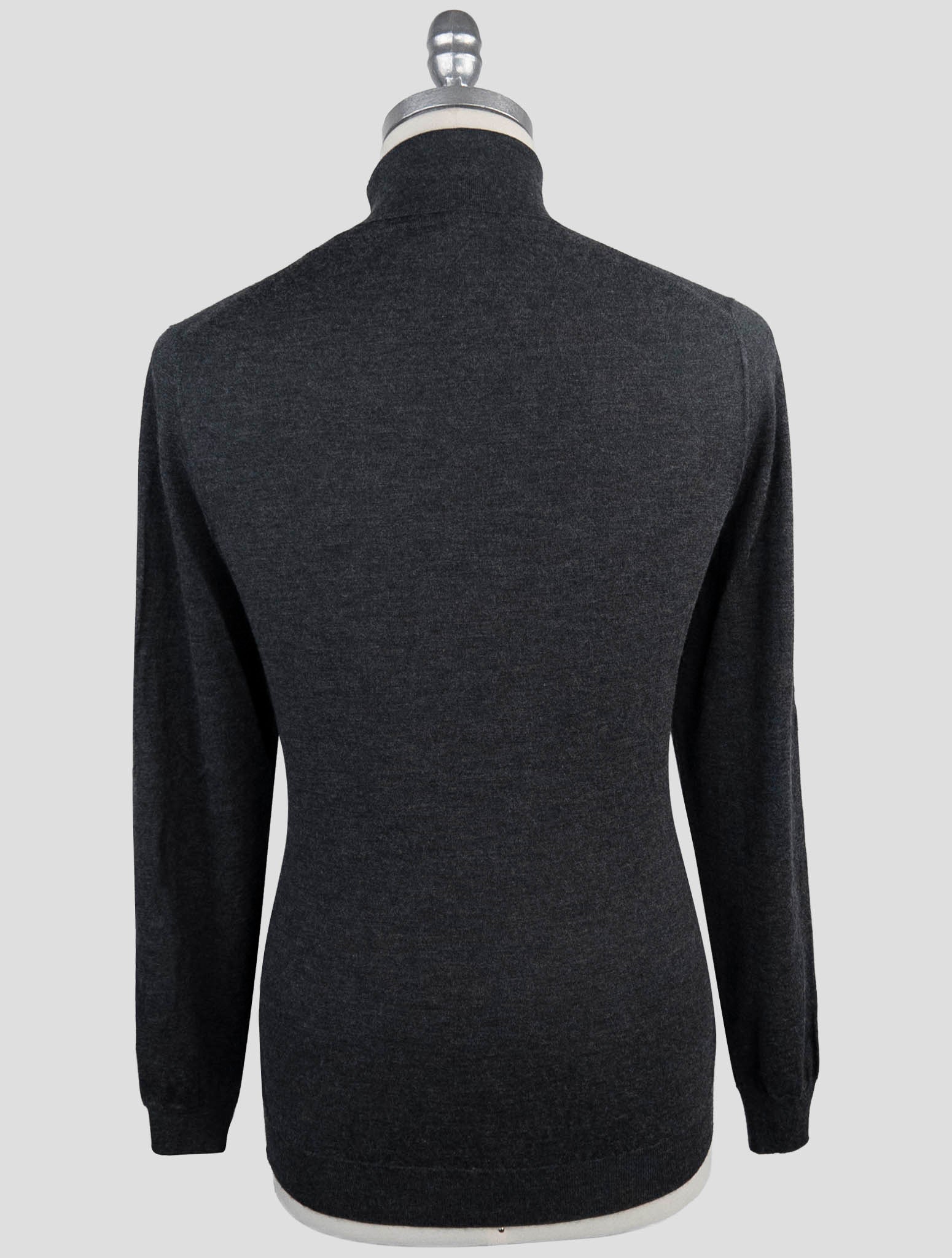 Kiton Gray Cashmere Silk Sweater Turtleneck