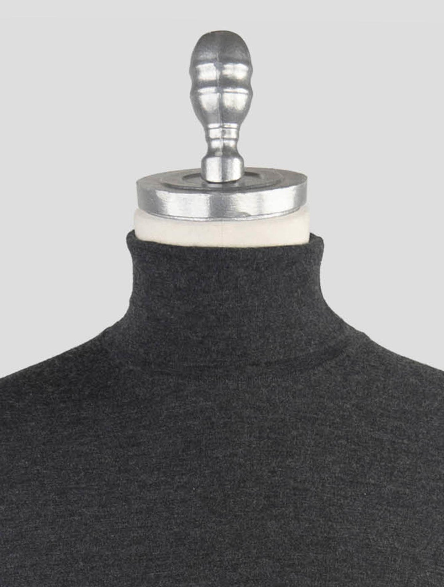 Kiton Gray Cashmere Silk Sweater Turtleneck