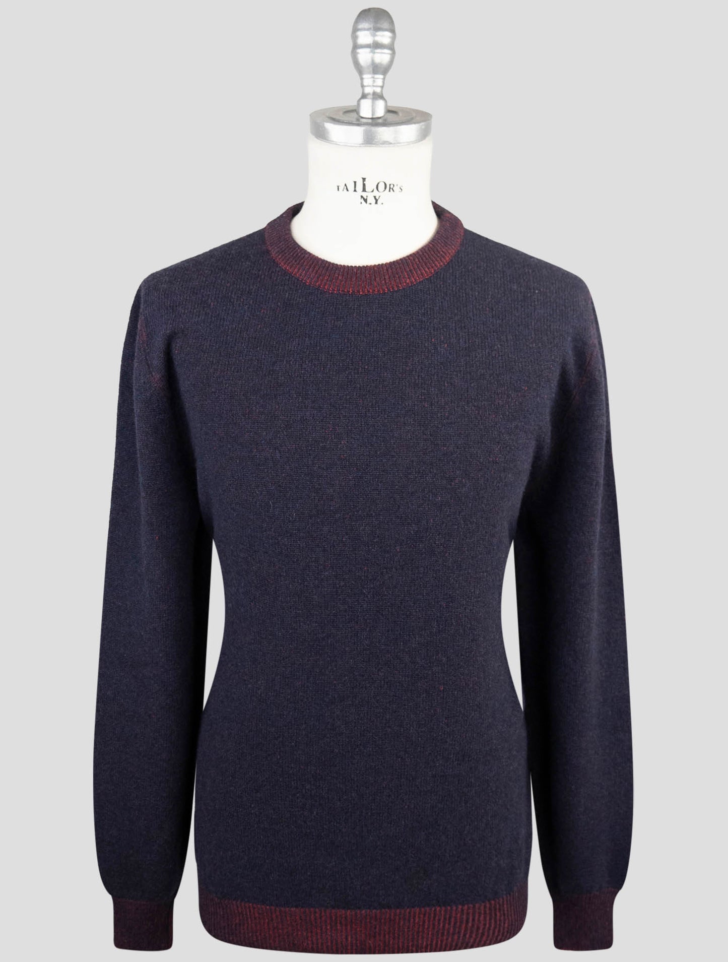 Kiton Blue Cashmere Sweater Crewneck