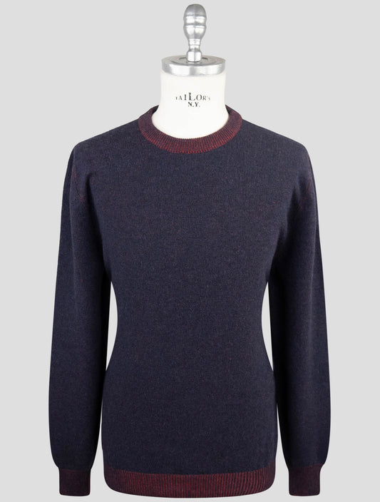 Kiton Blue Cashmere Sweater Crewneck