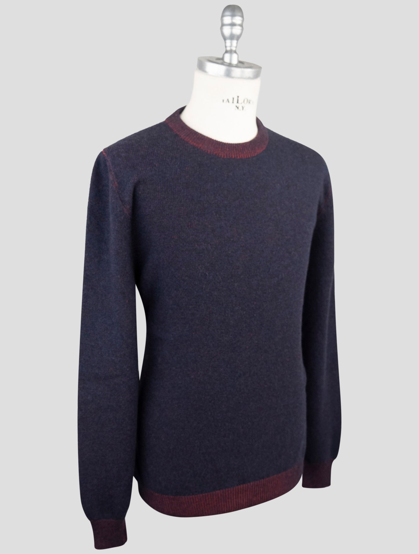 Kiton Blue Cashmere Sweater Crewneck