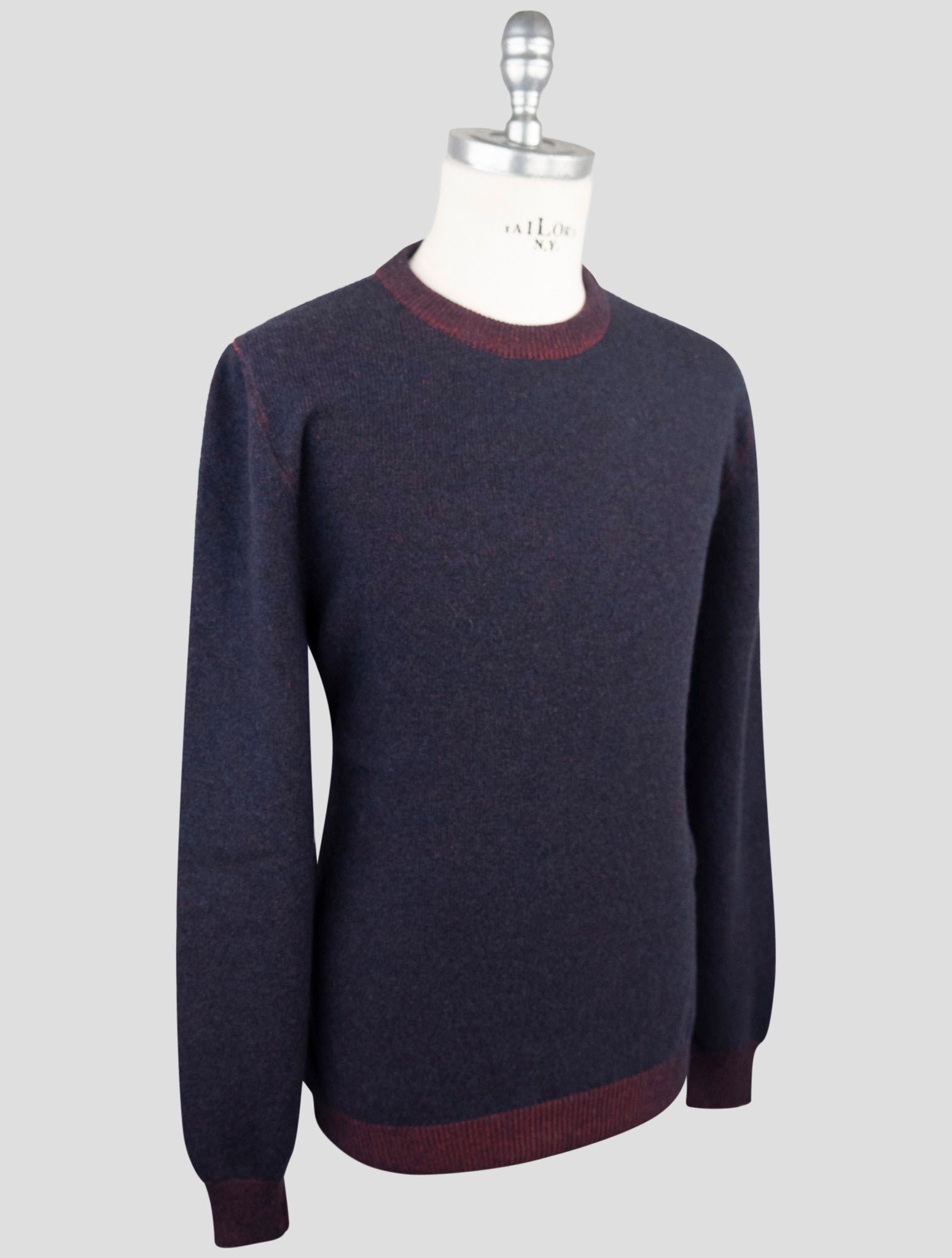 Kiton Blue Cashmere Sweater Crewneck