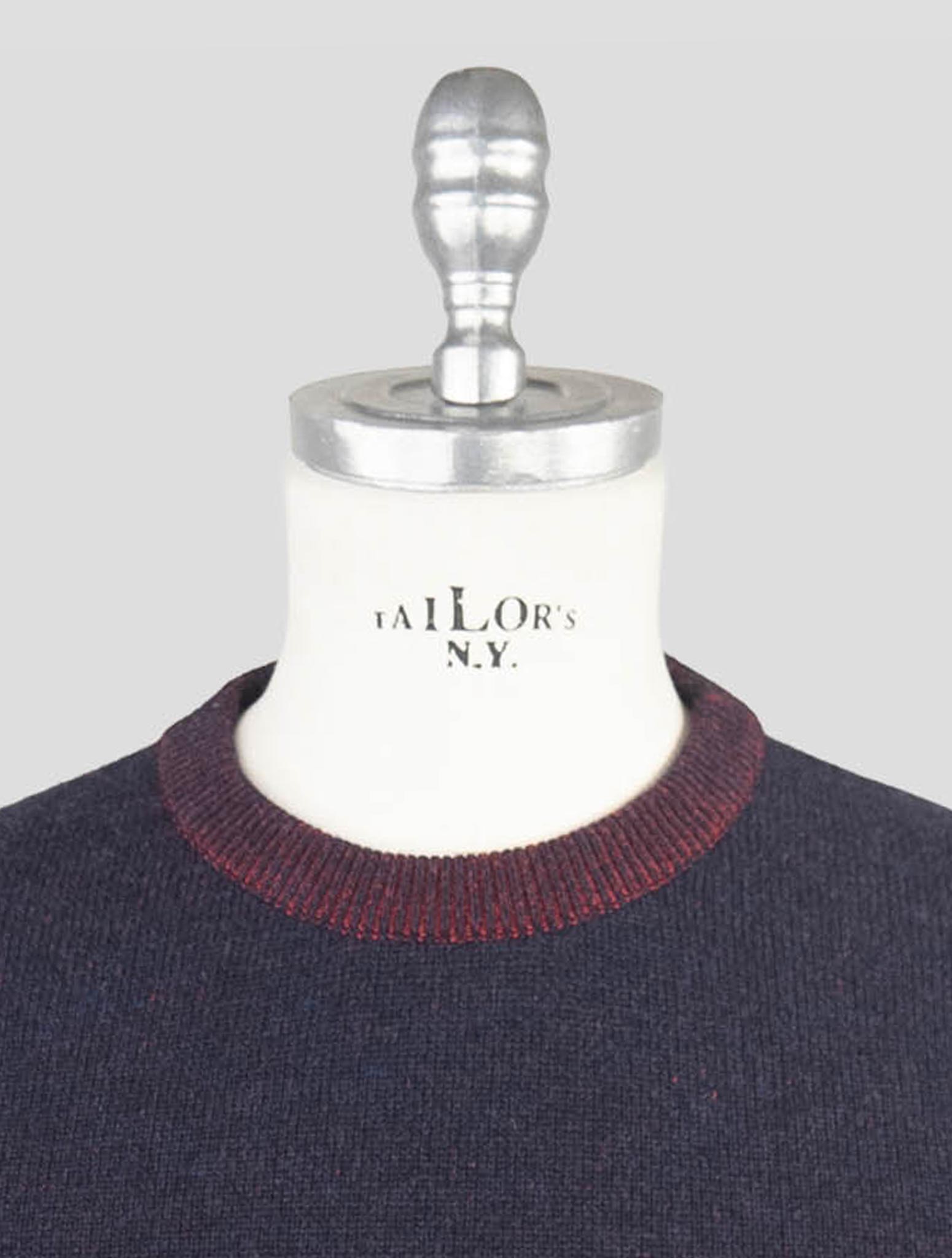 Kiton Blue Cashmere Sweater Crewneck