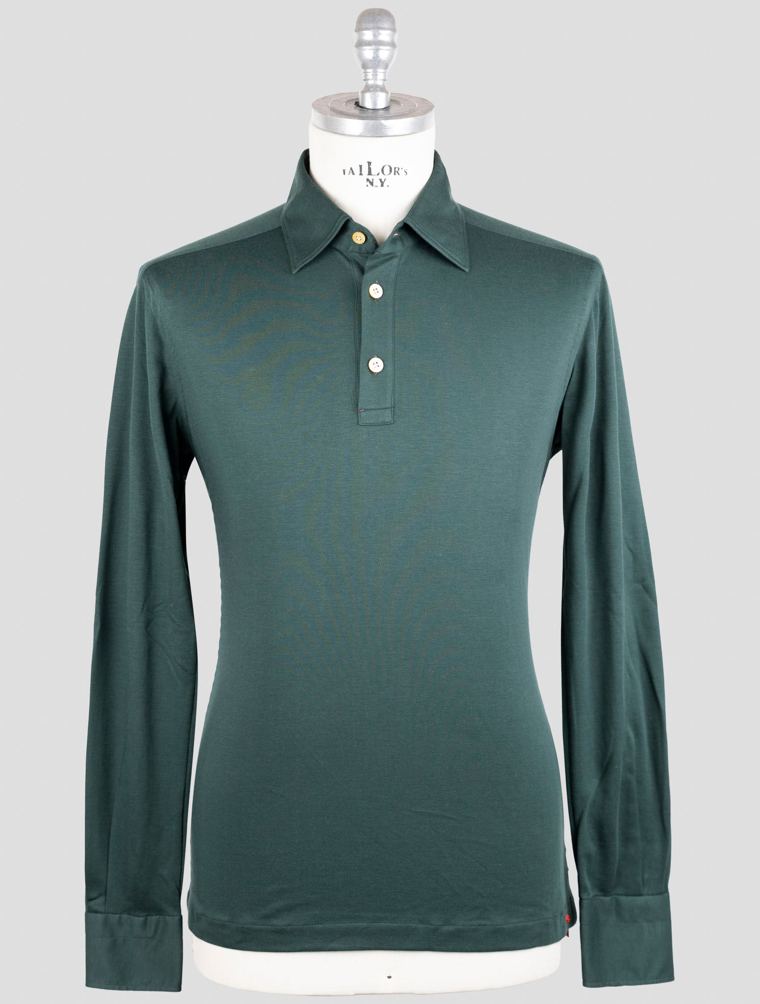 Kiton Green Cotton Sweater Polo