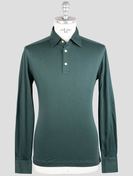 Kiton Green Cotton Sweater Polo