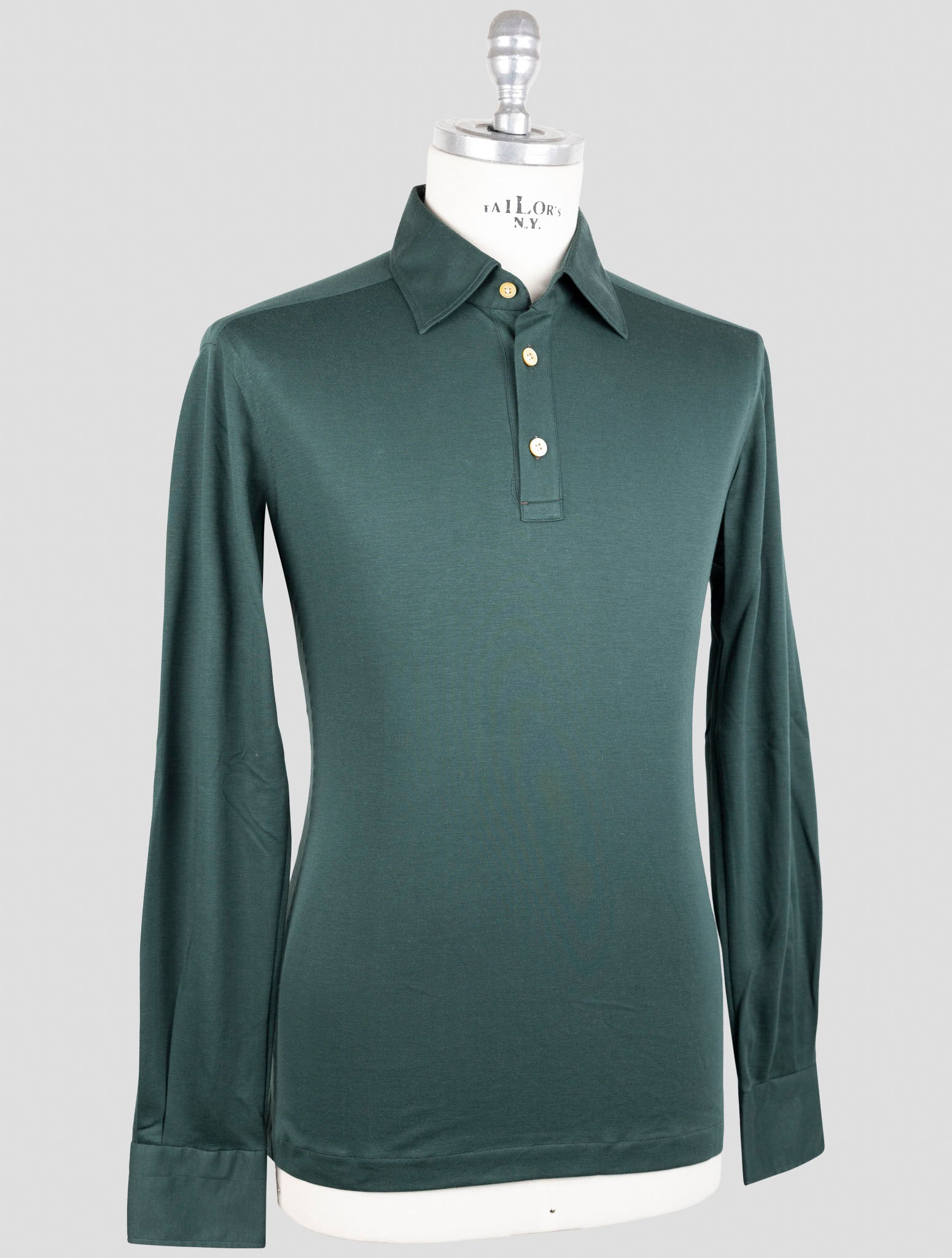 Kiton Green Cotton Sweater Polo