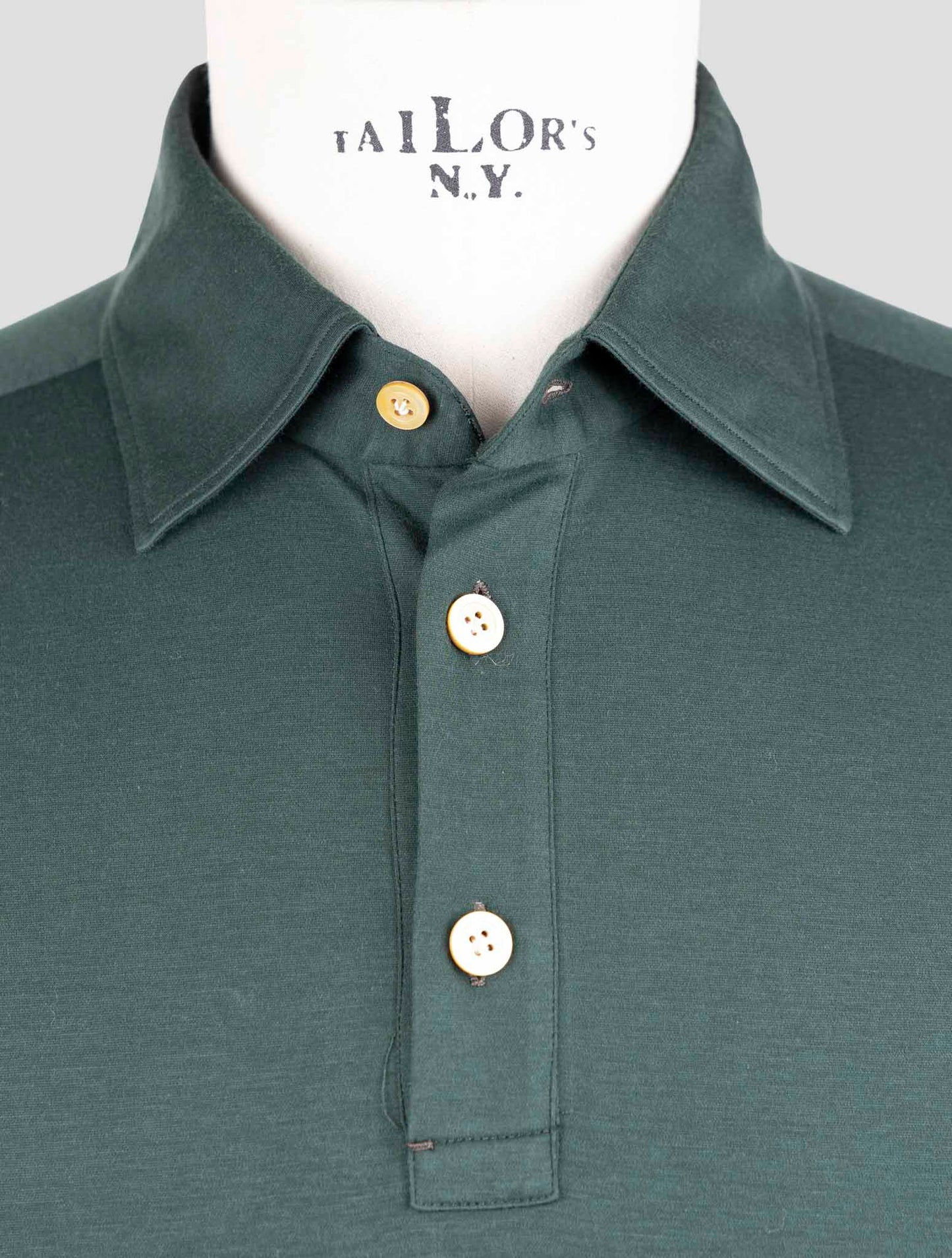 Kiton Green Cotton Sweater Polo