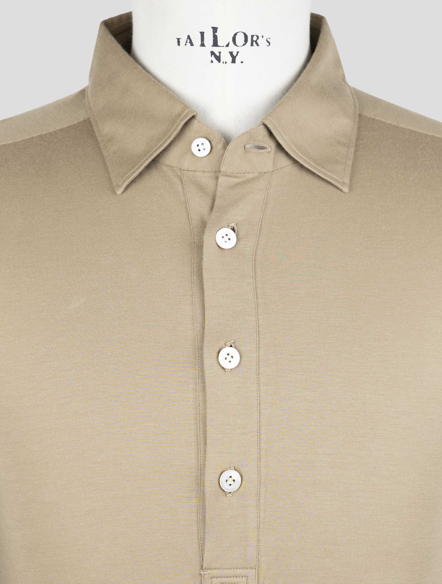 Kiton Brown Cotton Sweater Polo