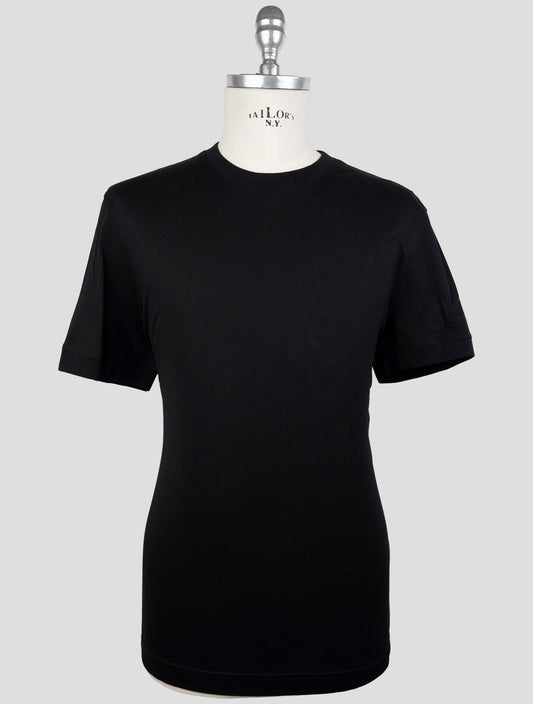 Kiton Knt Black Cotton T-Shirt