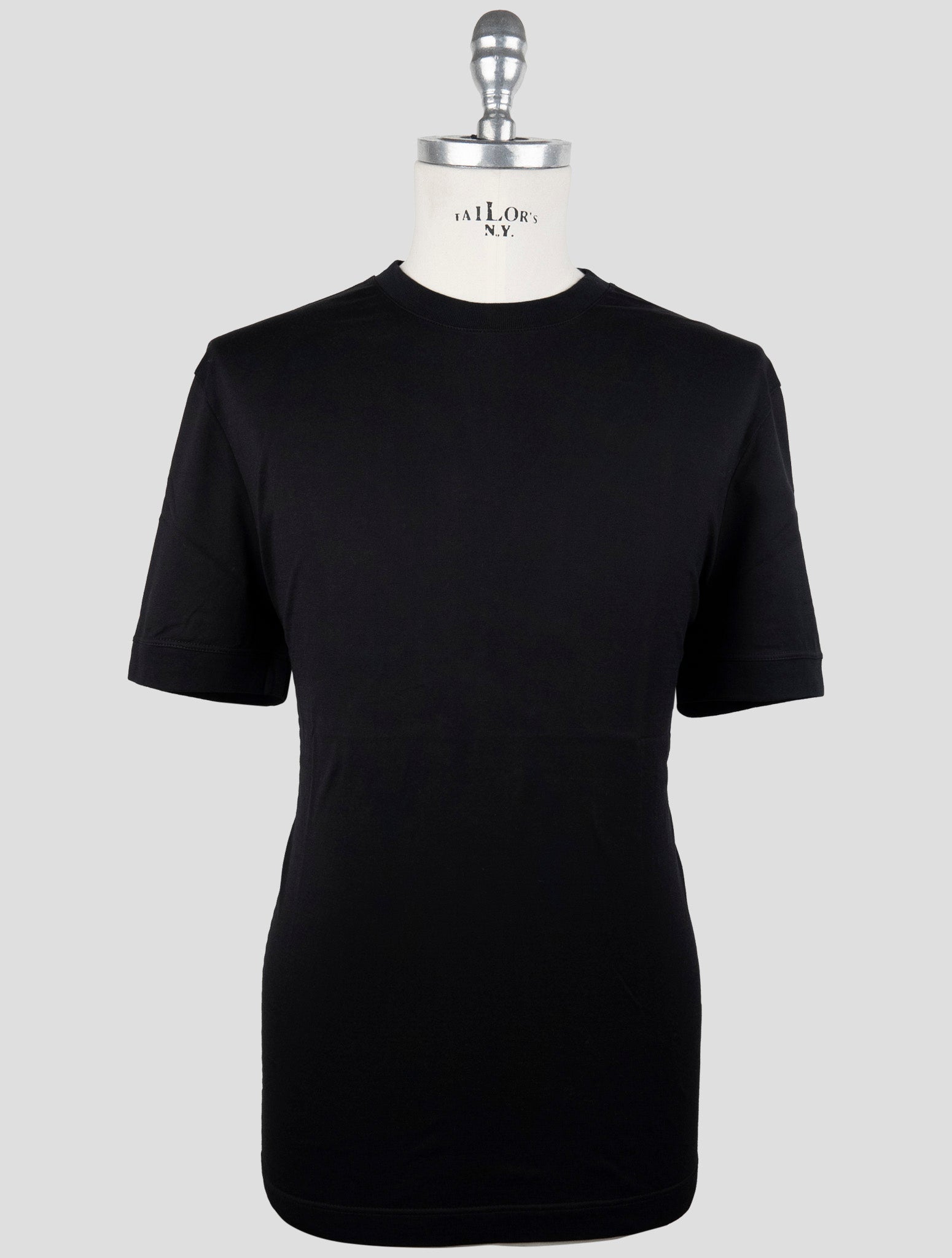 Kiton Knt Black Cotton T-Shirt