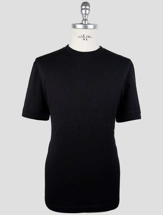 Kiton Knt Black Cotton T-Shirt