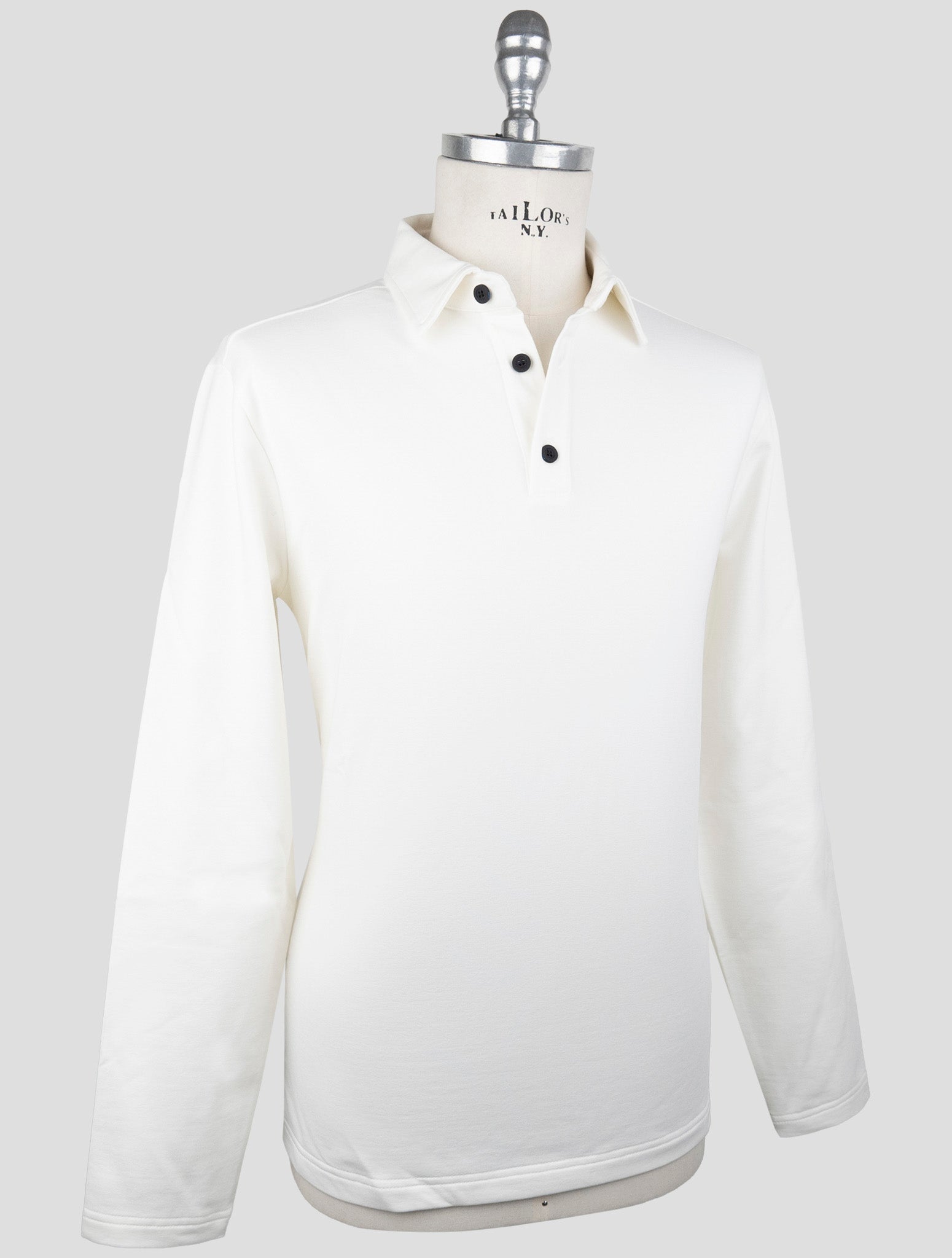 Kiton Knt White Cotton Ea Sweater Polo