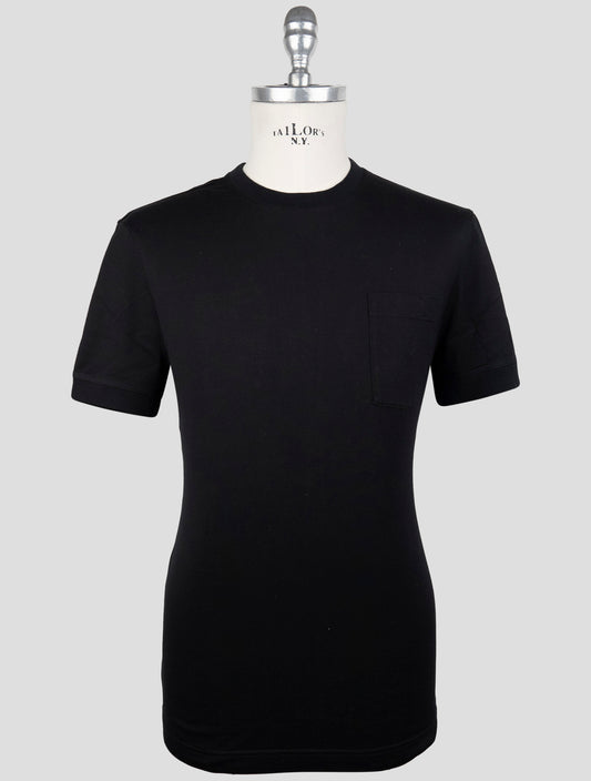 Kiton Knt Black Cotton T-Shirt