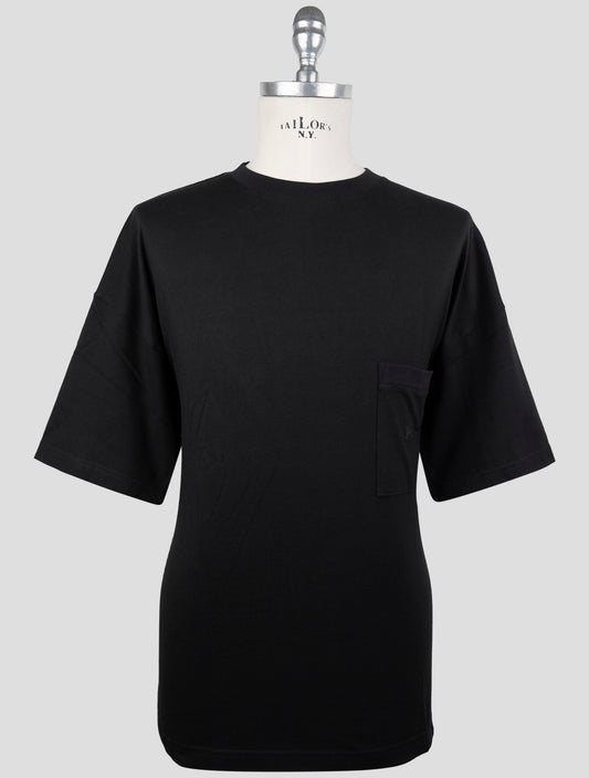 Kiton Knt Black Cotton T-Shirt