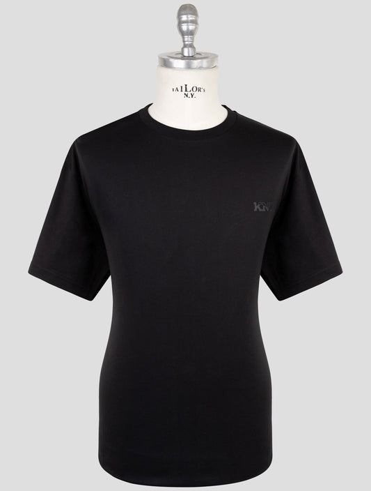 Kiton Knt Black Cotton T-Shirt