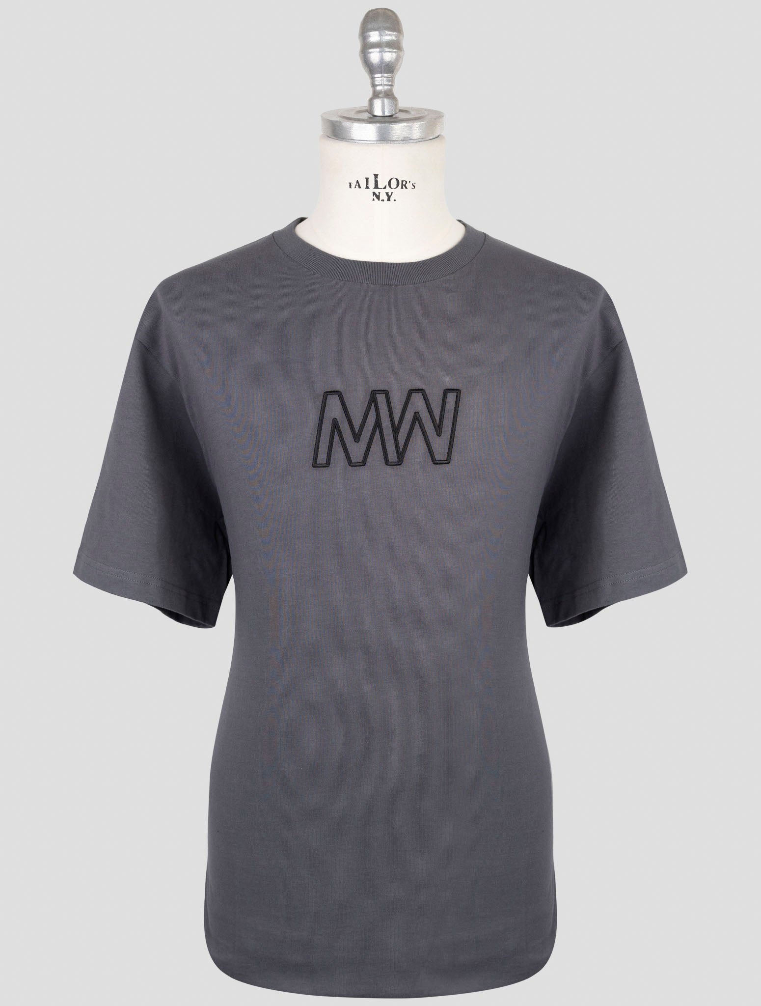 Kiton Knt Gray Cotton T-Shirt