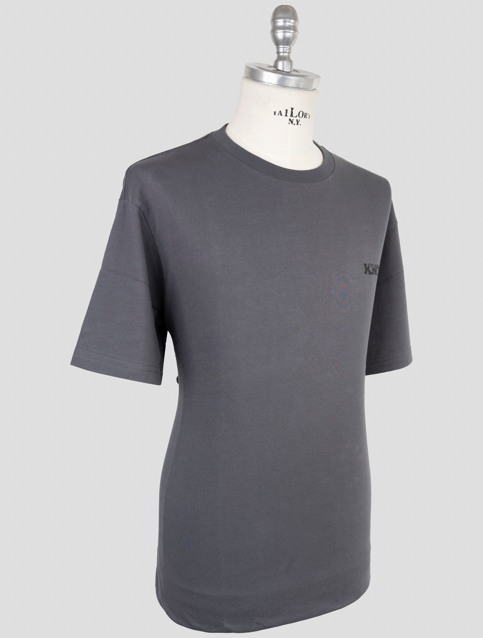 Kiton Knt Gray Cotton T-Shirt