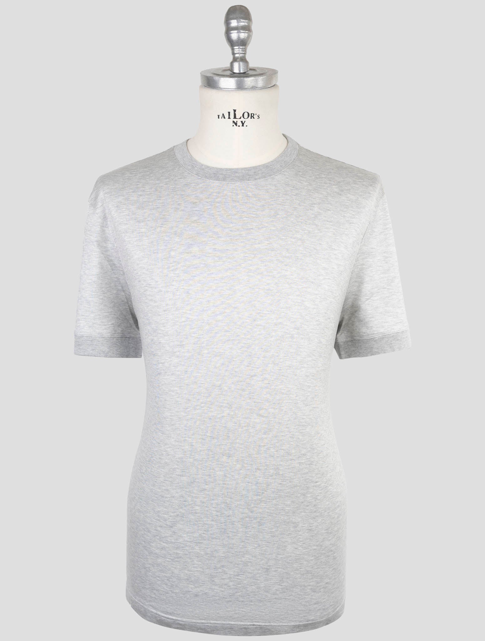 Kiton Knt Gray Cotton T-Shirt