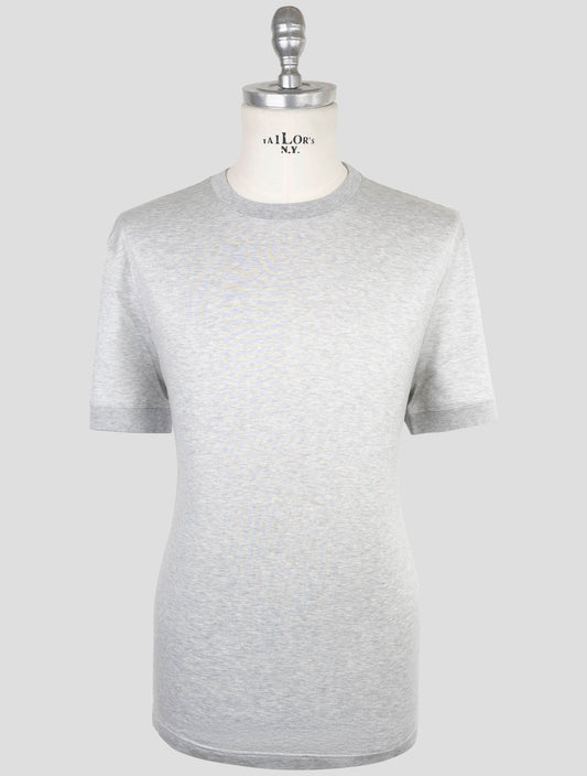 Kiton Knt Gray Cotton T-Shirt
