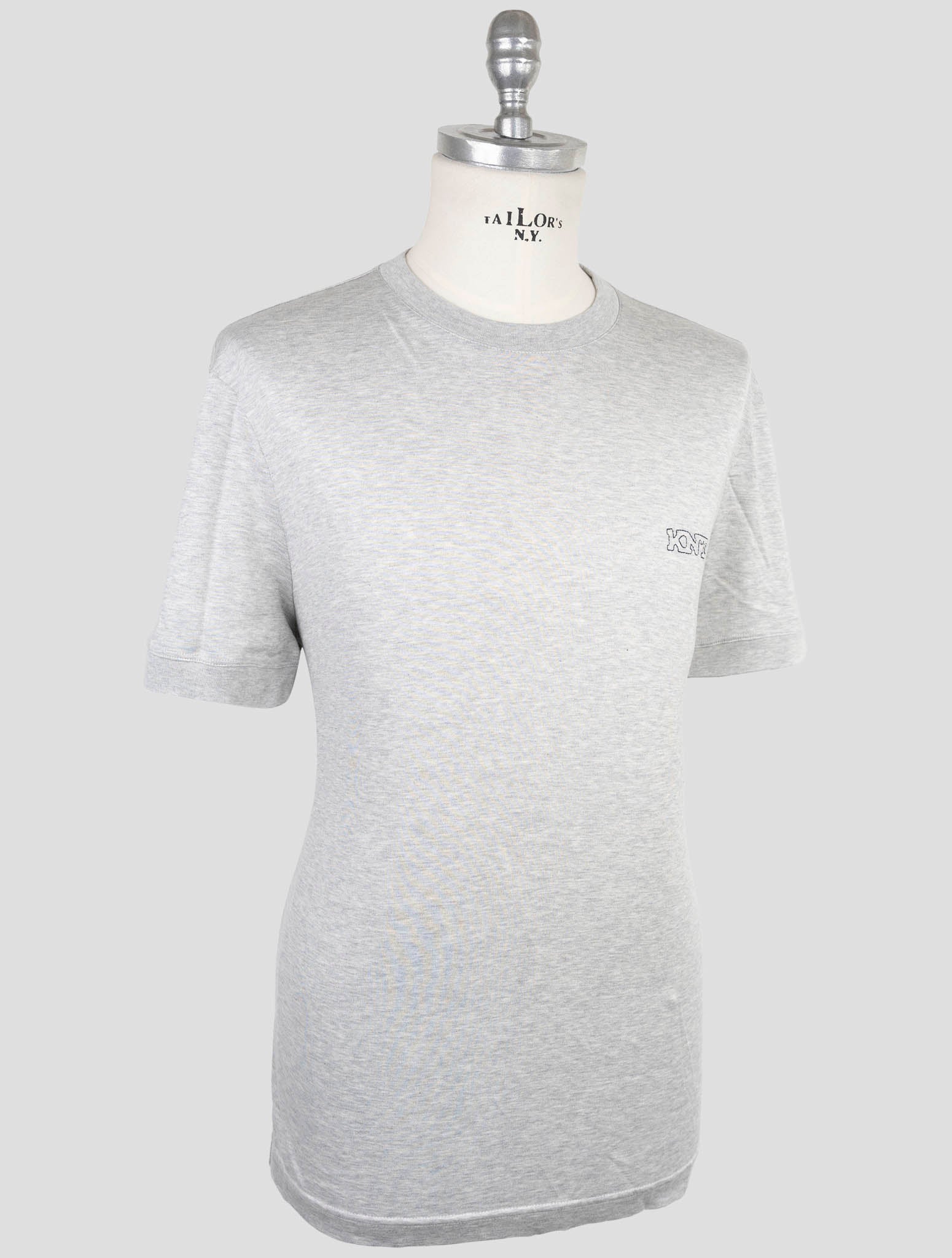 Kiton Knt Gray Cotton T-Shirt