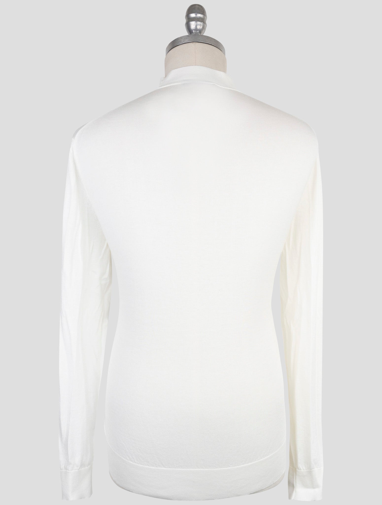 Kiton Knt White Cotton Sweater Cardigan