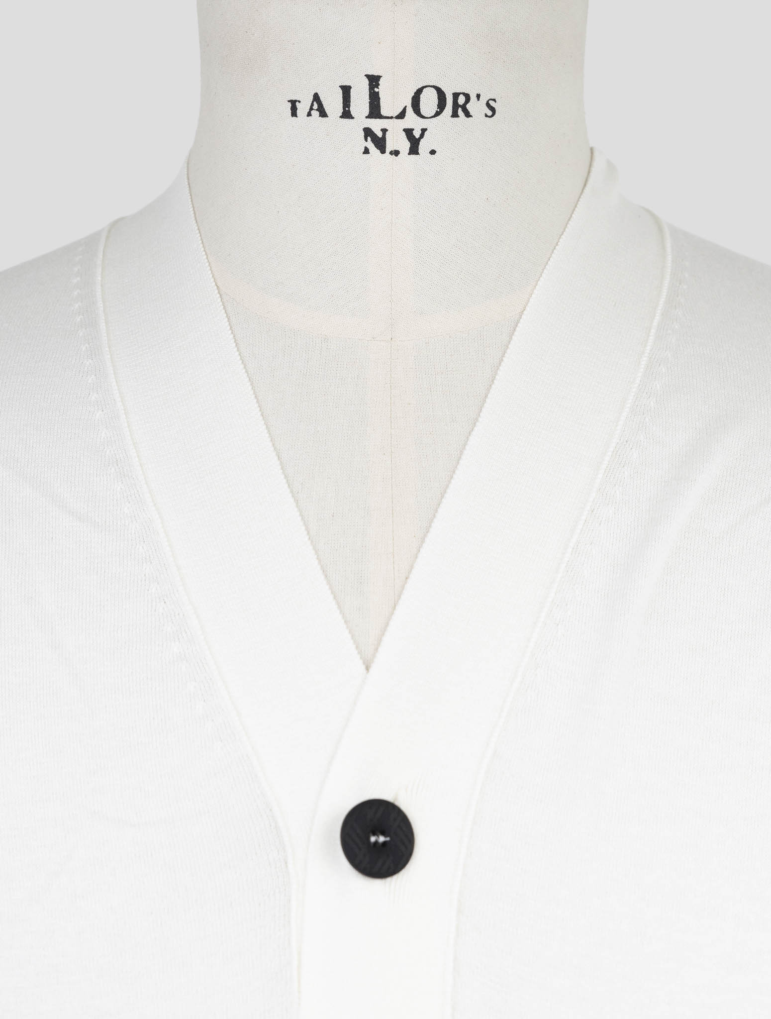 Kiton Knt White Cotton Sweater Cardigan
