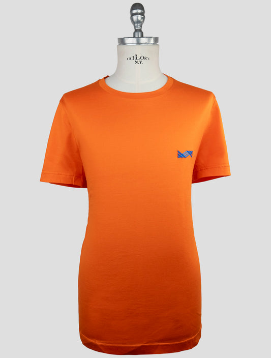 Kiton Knt Orange Cotton T-Shirt