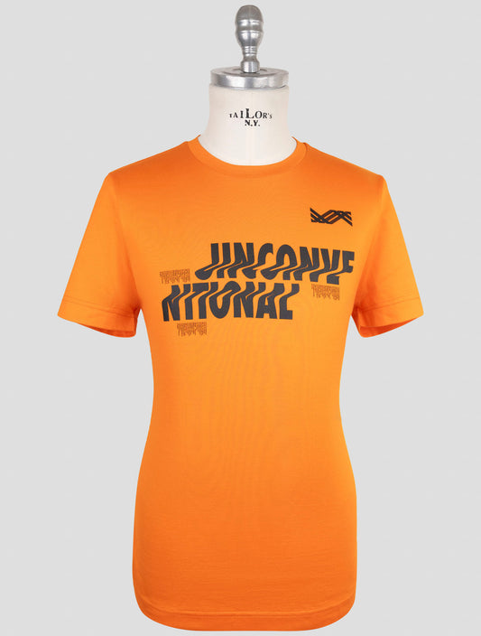 Kiton Knt Orange Cotton T-Shirt