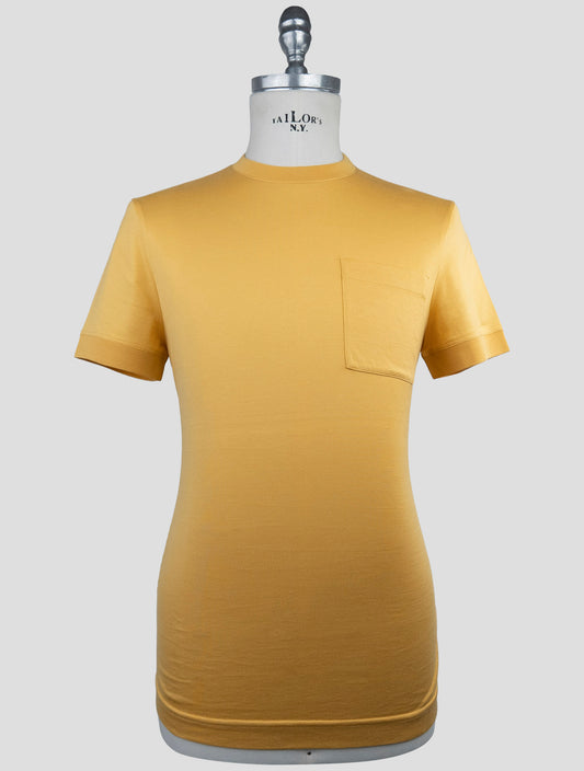 Kiton Knt Yellow Cotton T-Shirt