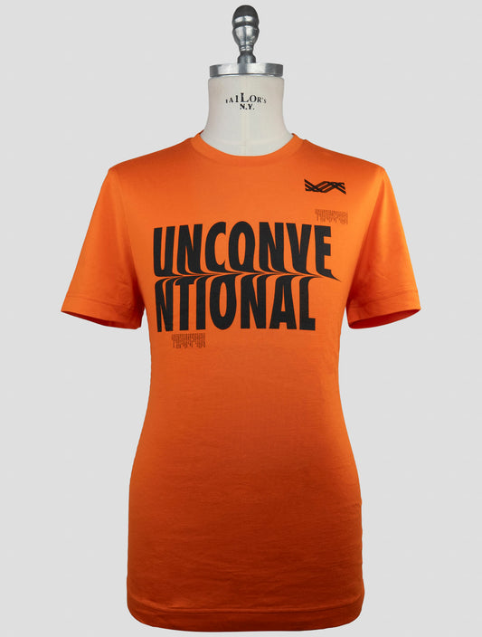 Kiton Knt Orange Cotton T-Shirt