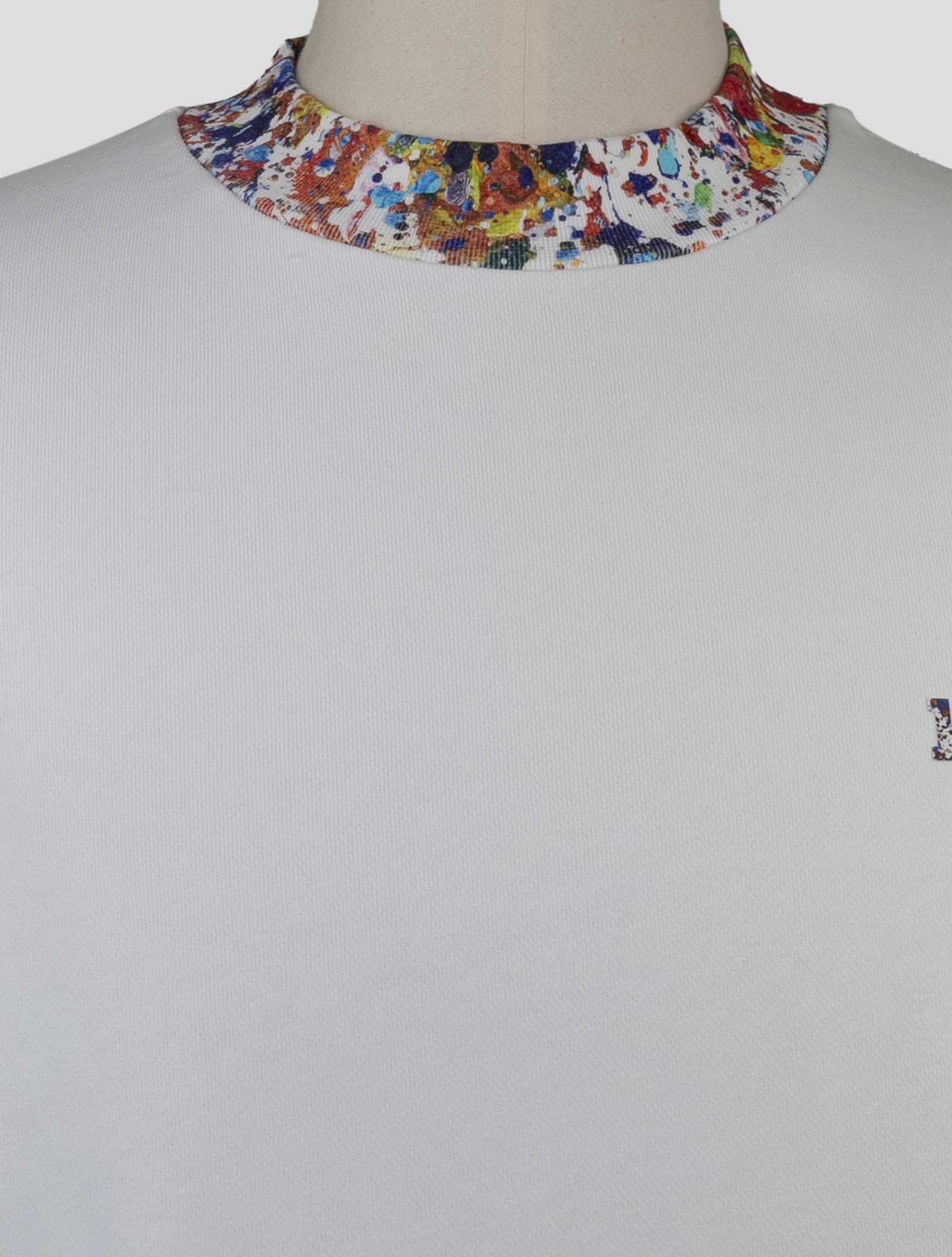 Kiton Knt White Cotton Sweater Crewneck