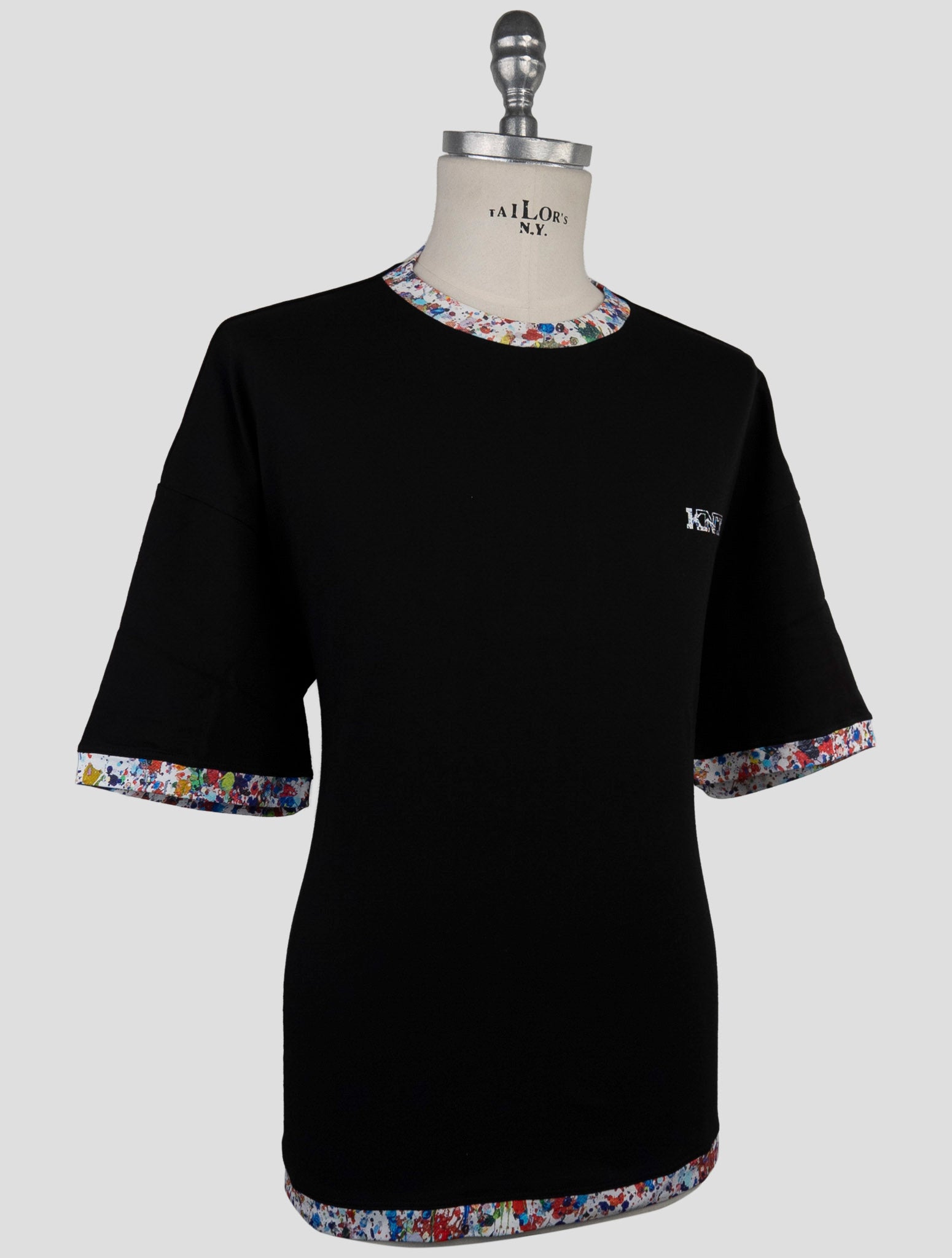 Kiton Knt Black Cotton T-Shirt